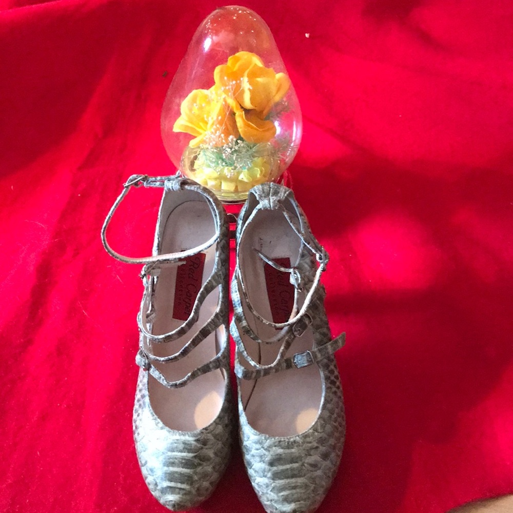 Red carpet leather heels